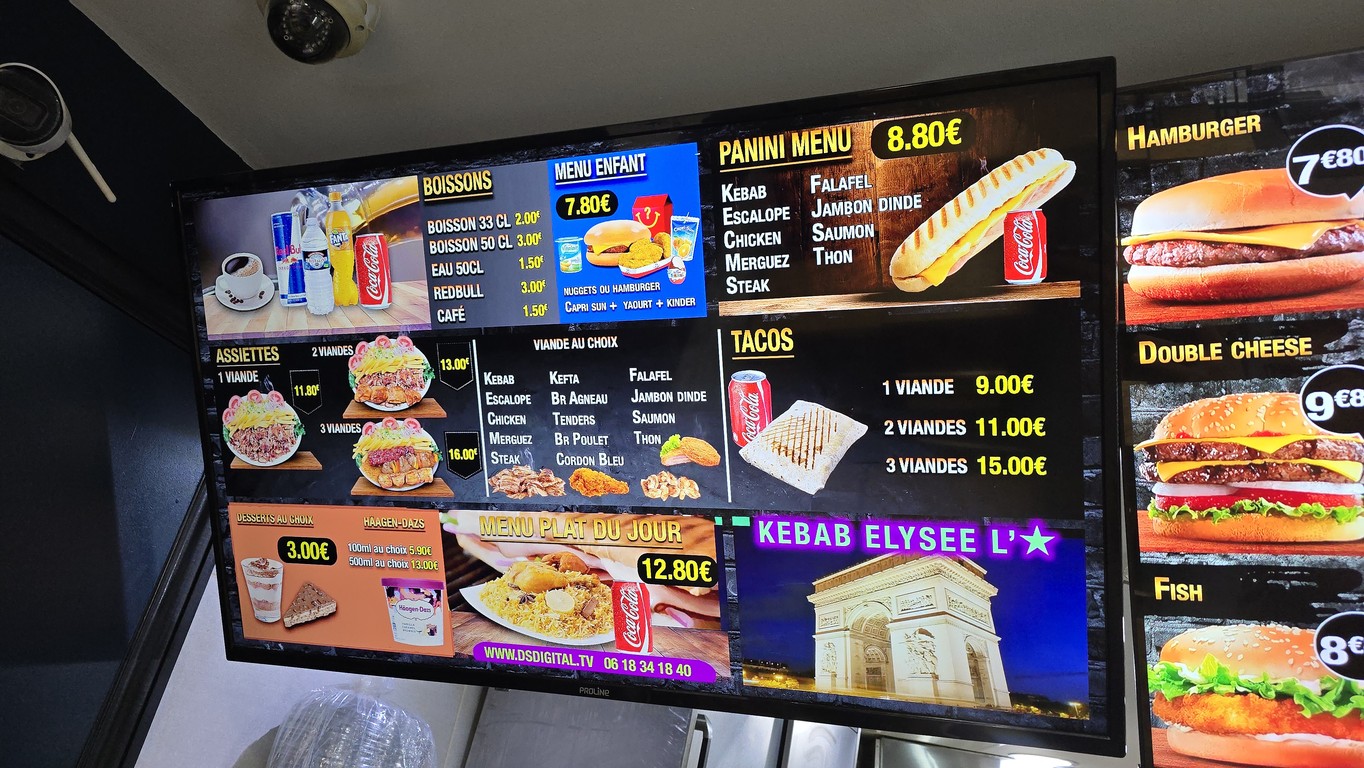 Kebab Élysée menu 3