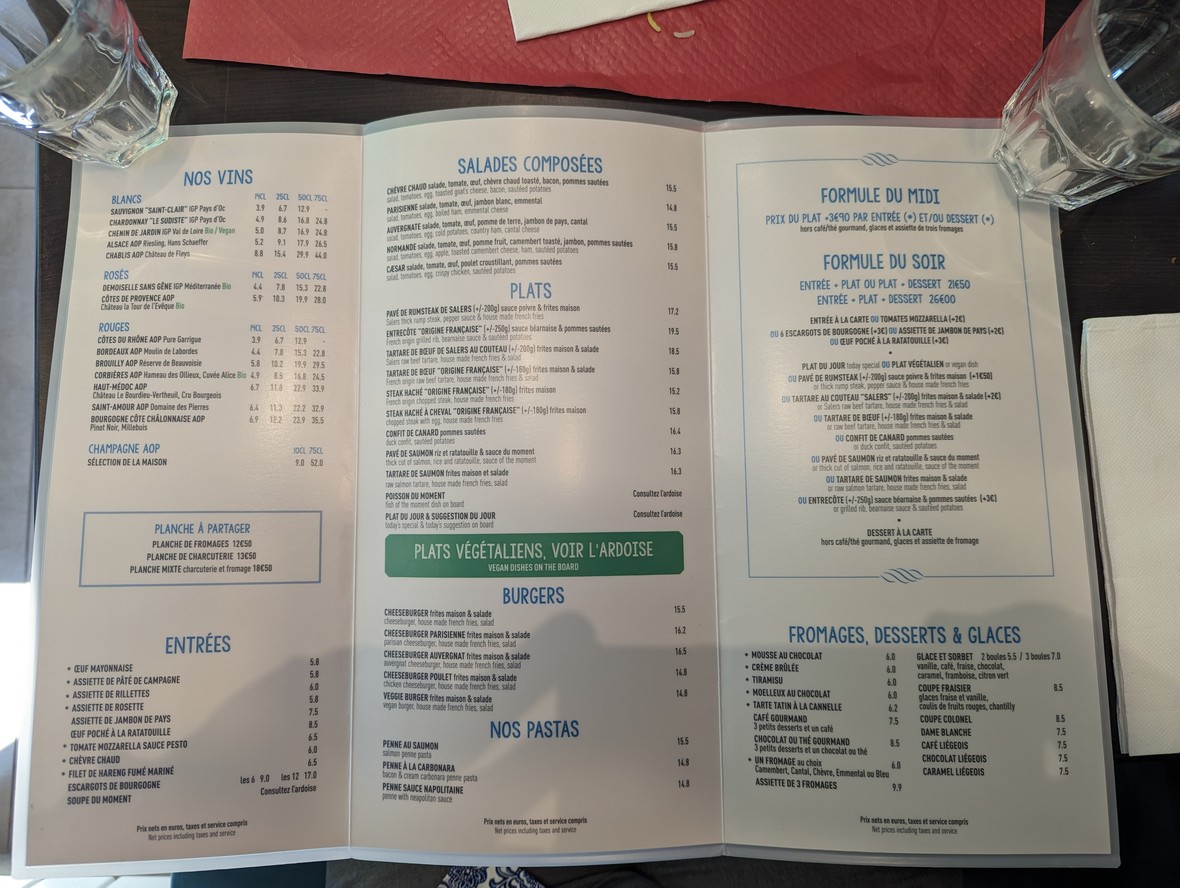L'Insolite menu 1