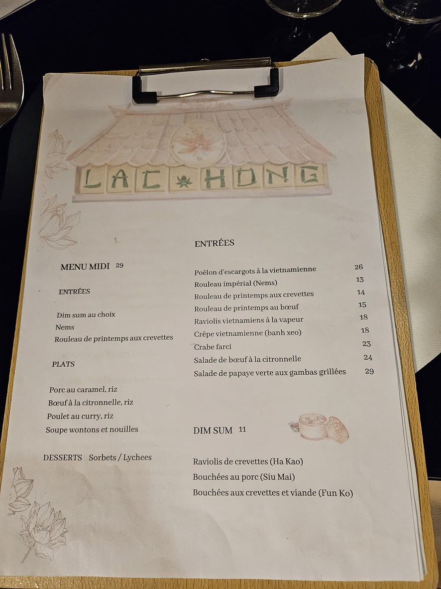 Lac-Hong menu 1