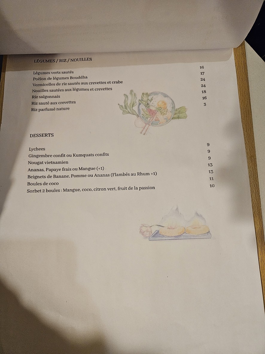 Lac-Hong menu 3