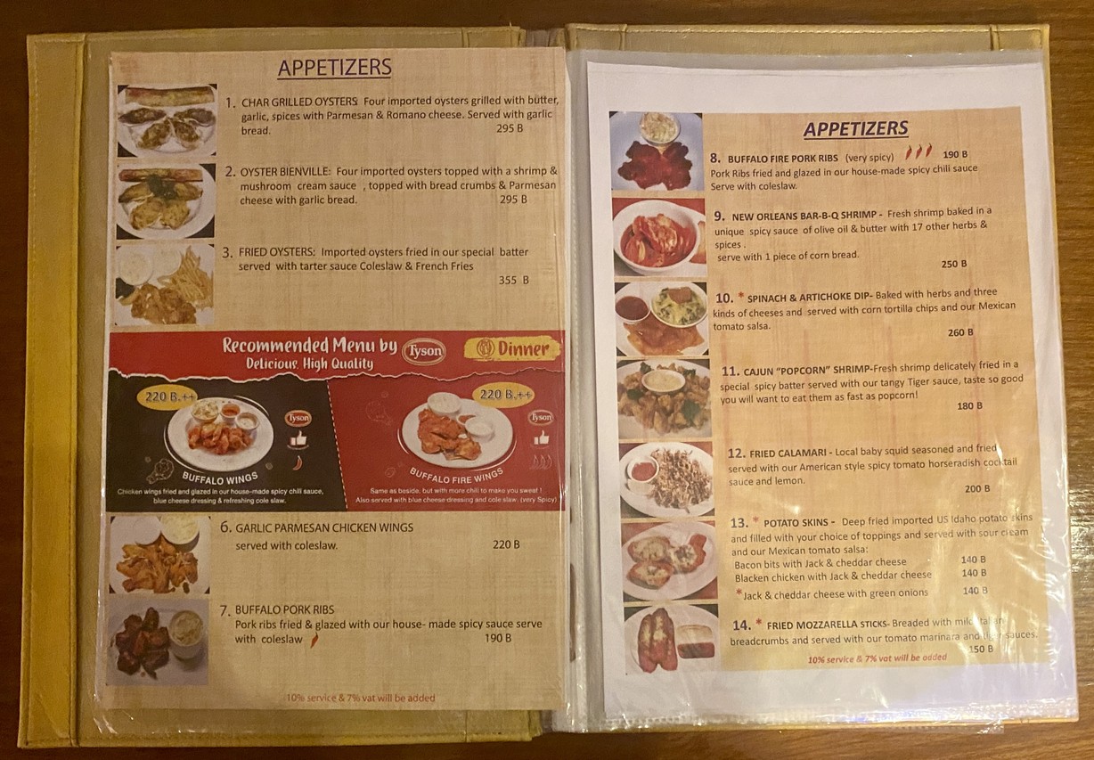 Bourbon Street Restaurant & Oyster Bar, Boutique Hotel menu 2