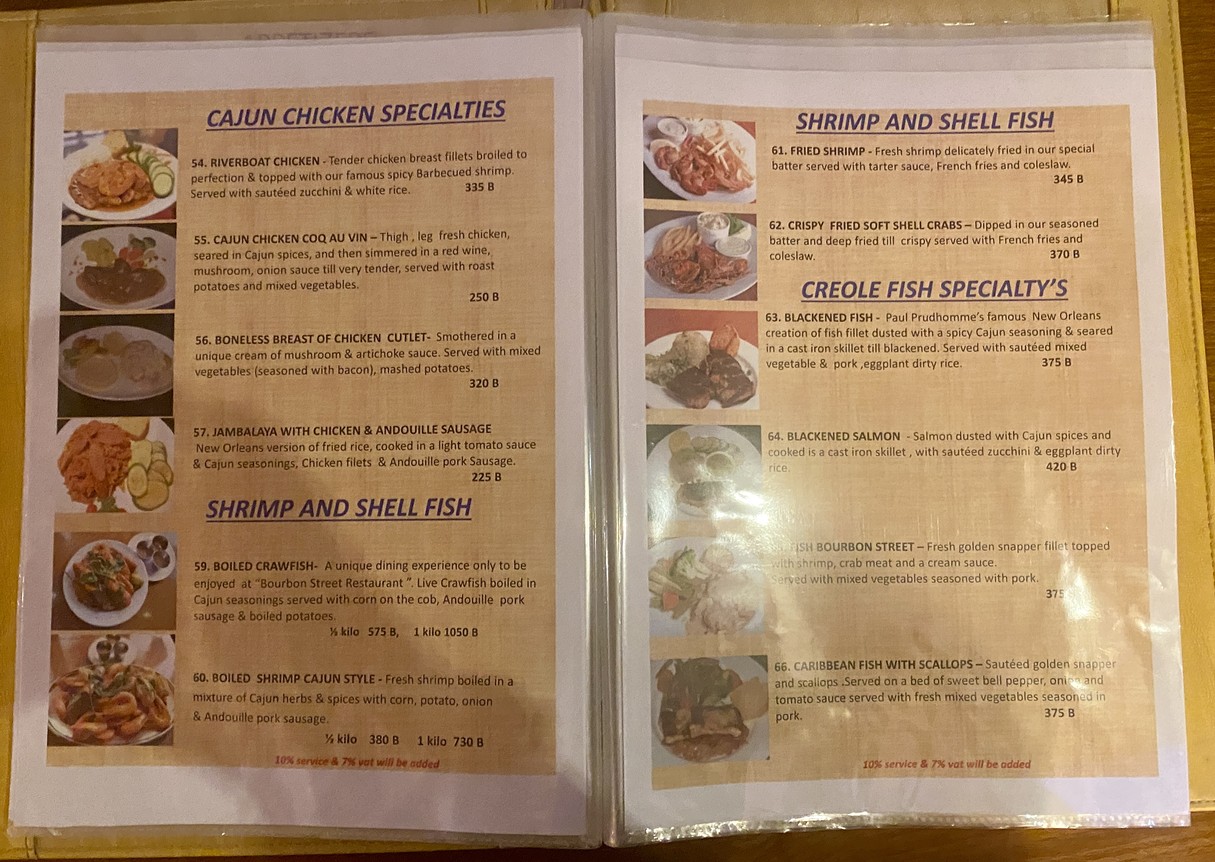 Bourbon Street Restaurant & Oyster Bar, Boutique Hotel menu 4