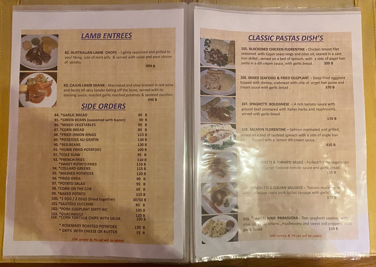 Bourbon Street Restaurant & Oyster Bar, Boutique Hotel menu 5