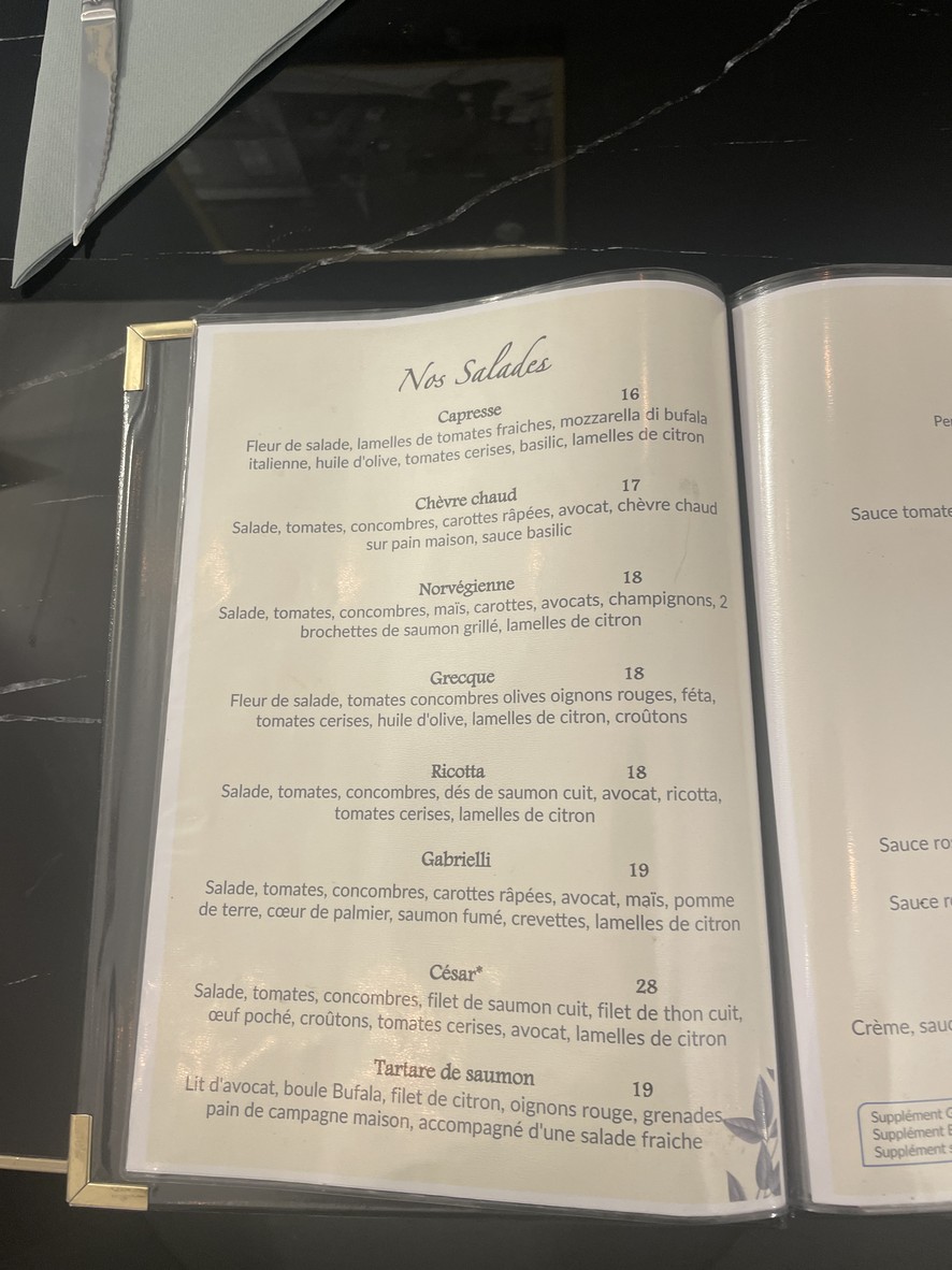 Gabrielli menu 2