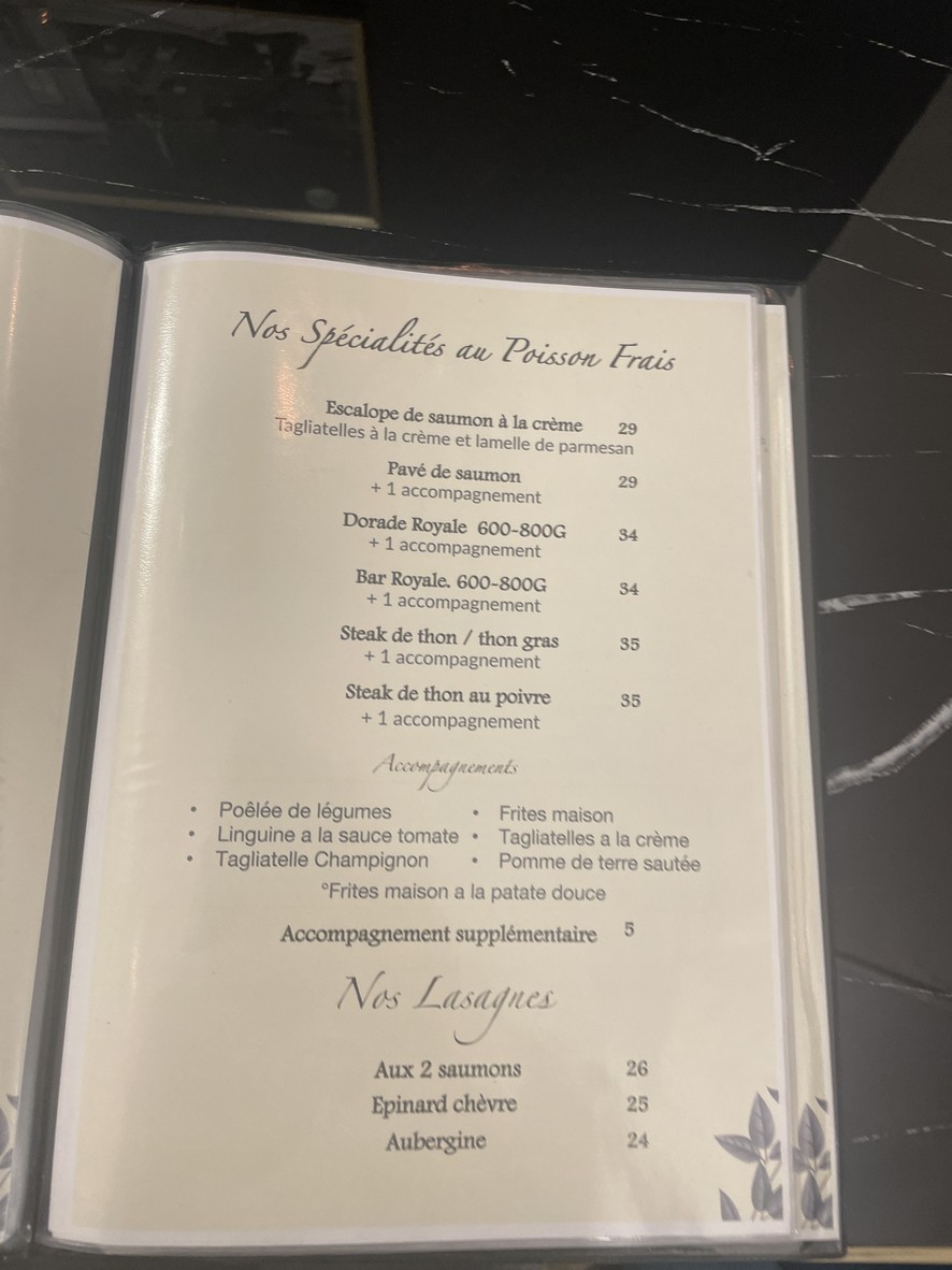 Gabrielli menu 3