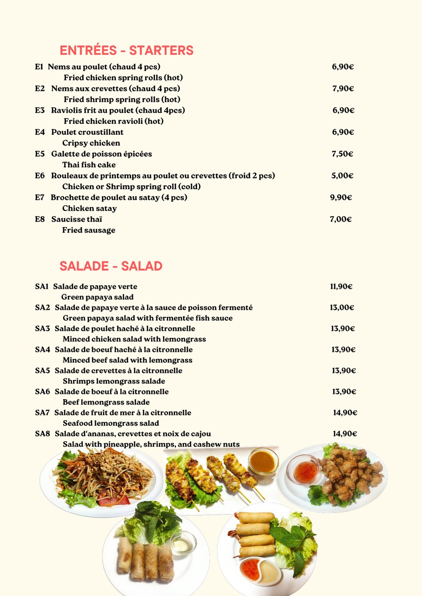 KHONKAEN UDON THAI menu 1