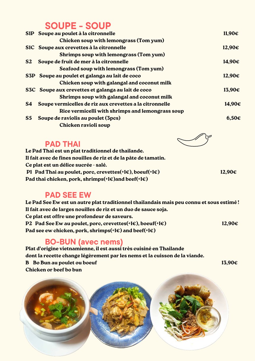 KHONKAEN UDON THAI menu 2