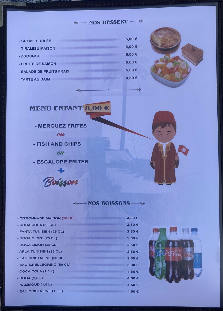 Restaurant Sidi Boussaid menu 3