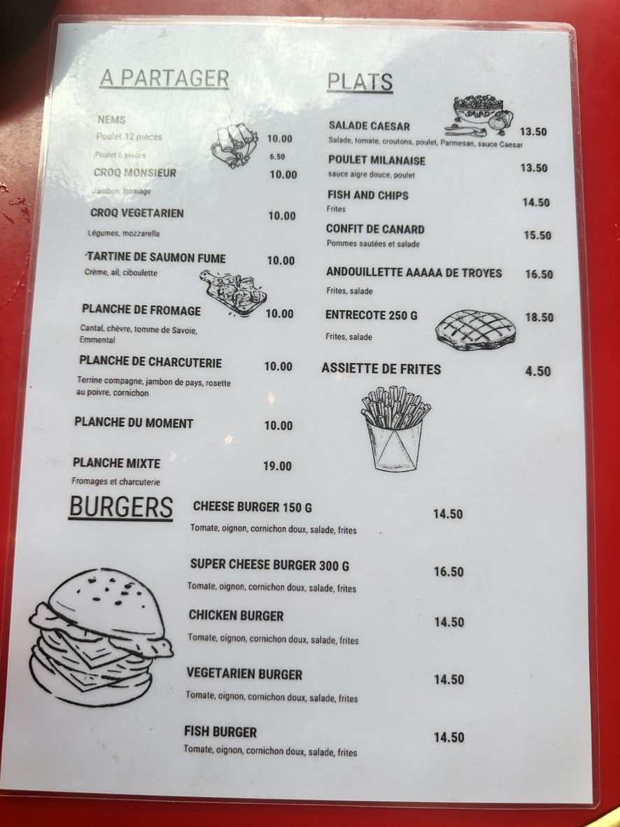 The Weekend menu 1