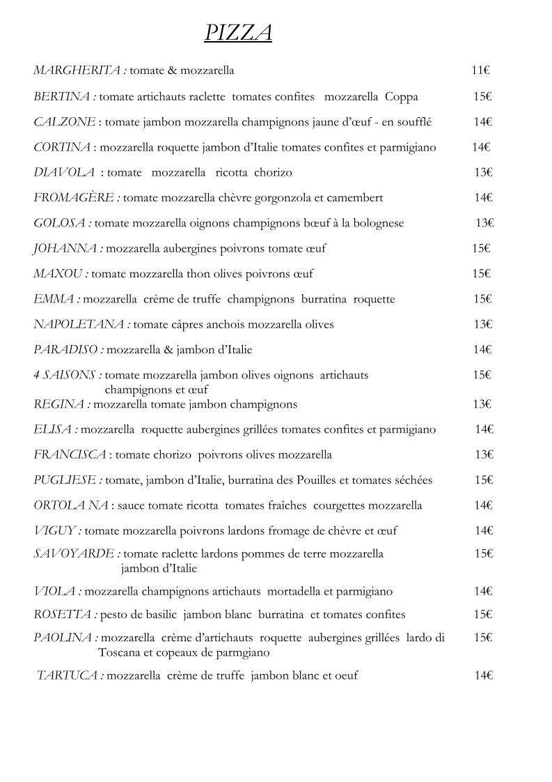 Restaurant Venezia menu 2
