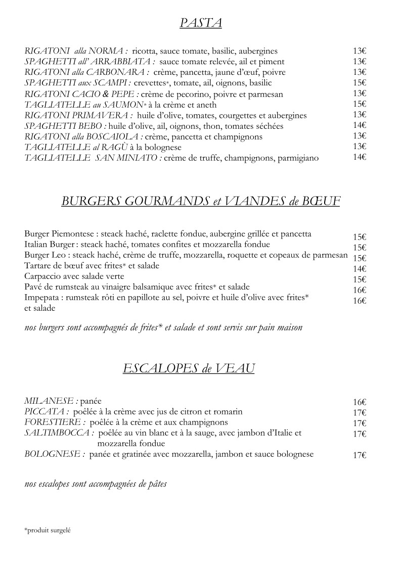 Restaurant Venezia menu 3
