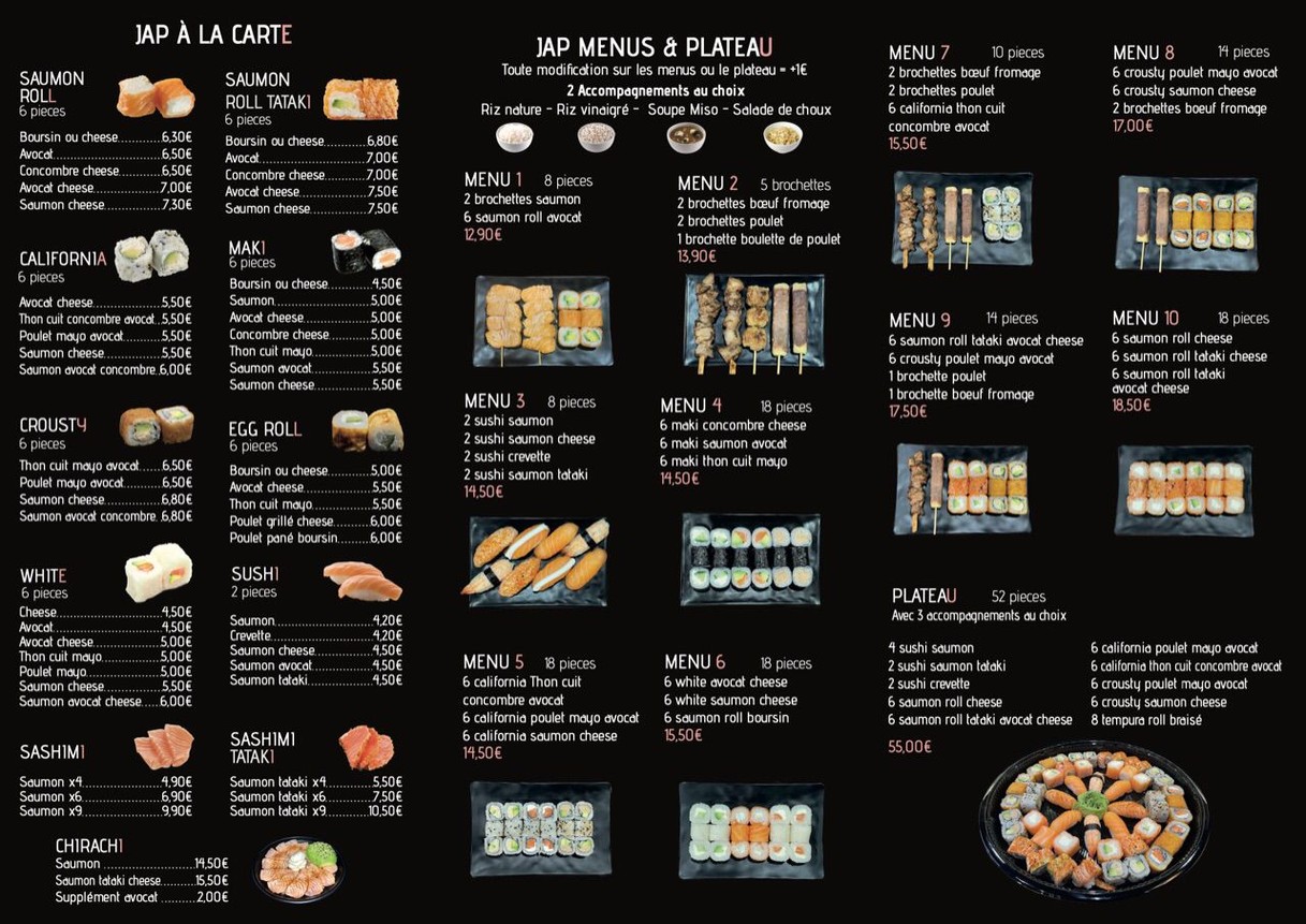 Asian Store menu 2