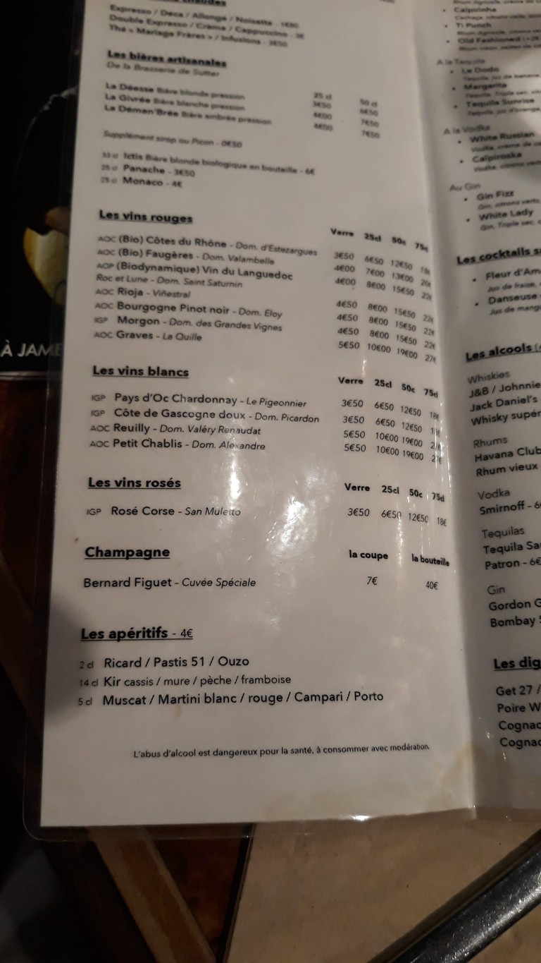 Le Triton menu 2