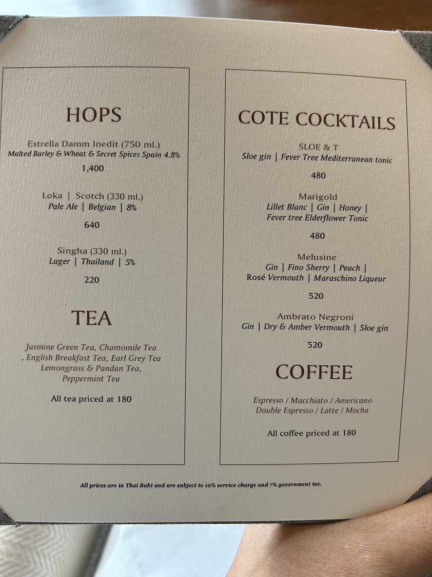 Côte by Mauro Colagreco menu 2