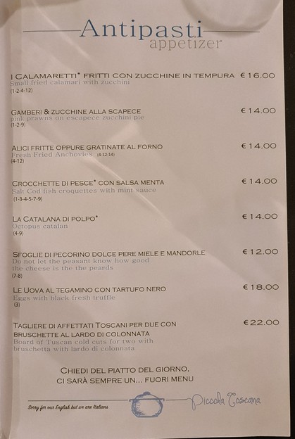 La Piccola Toscana Ristorante Toscano a Prati
