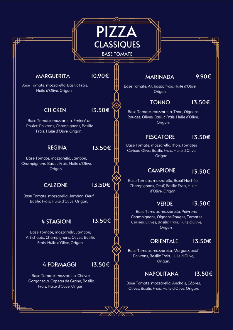 O' Flagrant Délice Pizza menu 1