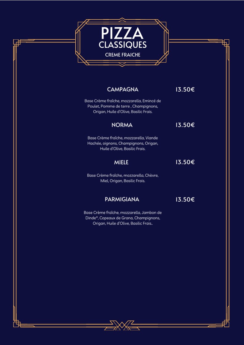 O' Flagrant Délice Pizza menu 2