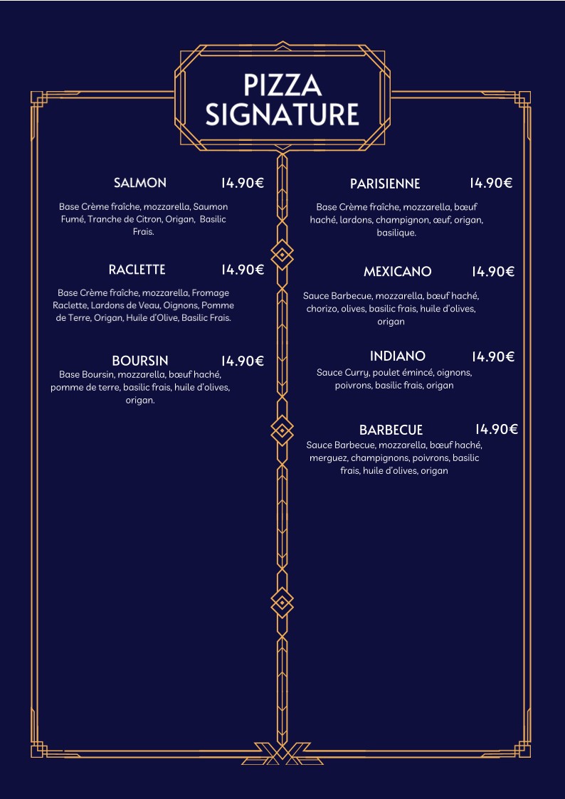 O' Flagrant Délice Pizza menu 4