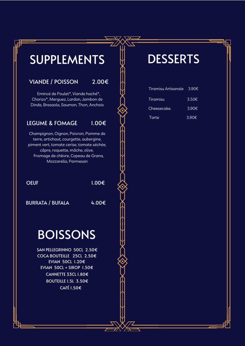 O' Flagrant Délice Pizza menu 8