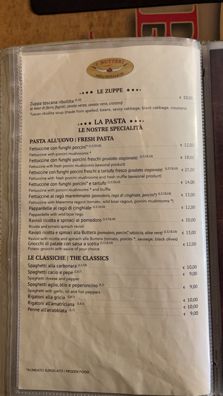 I Butteri menu 2