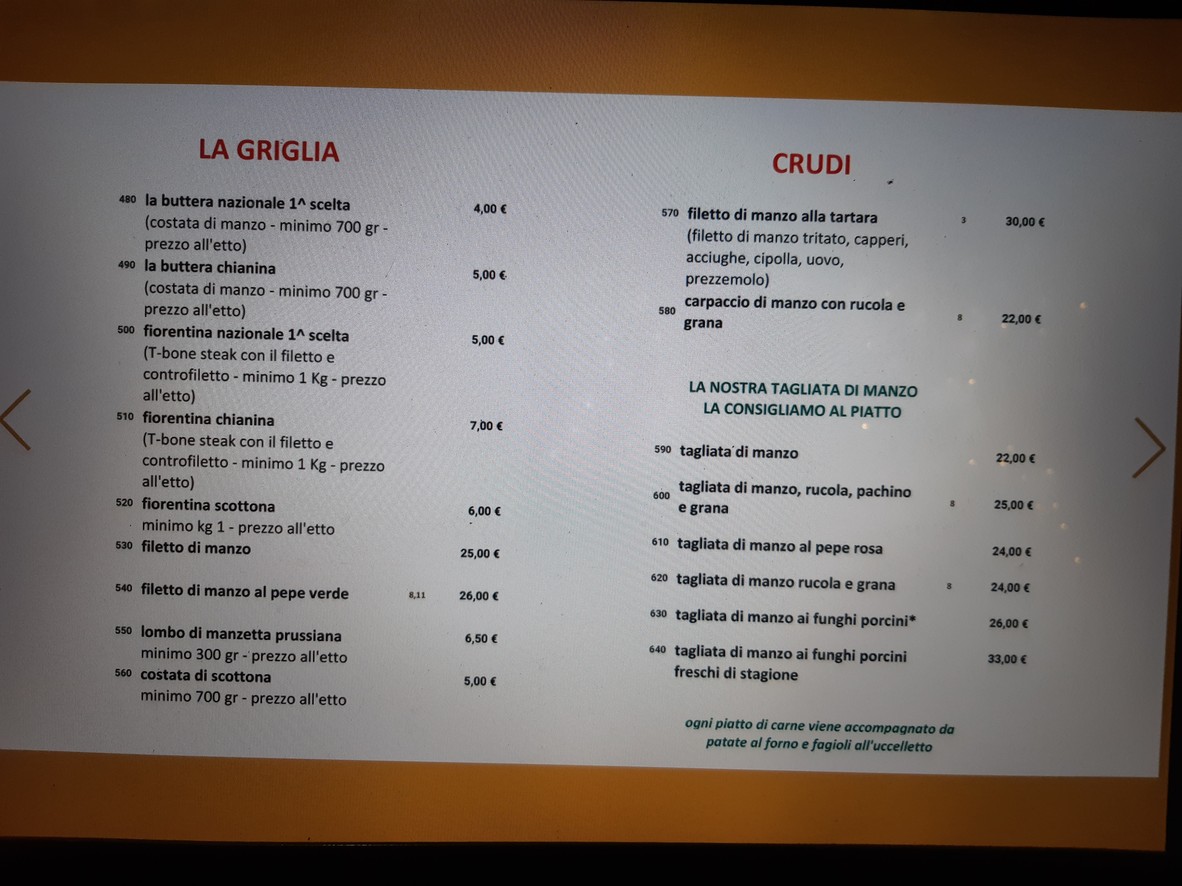 I Butteri menu 4