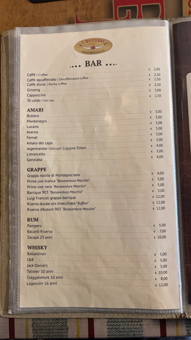 I Butteri menu 7