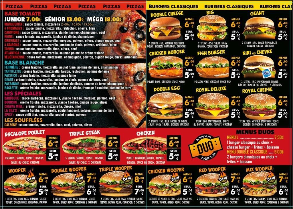Le Bill’S menu 1