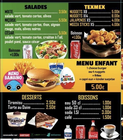 Le Bill’S menu 2