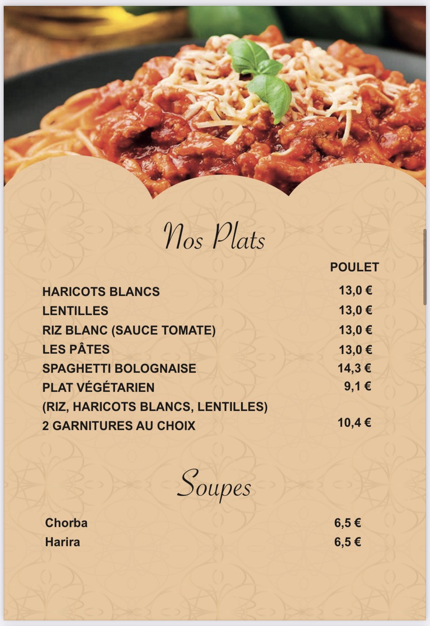 Restaurant La Baraka menu 3