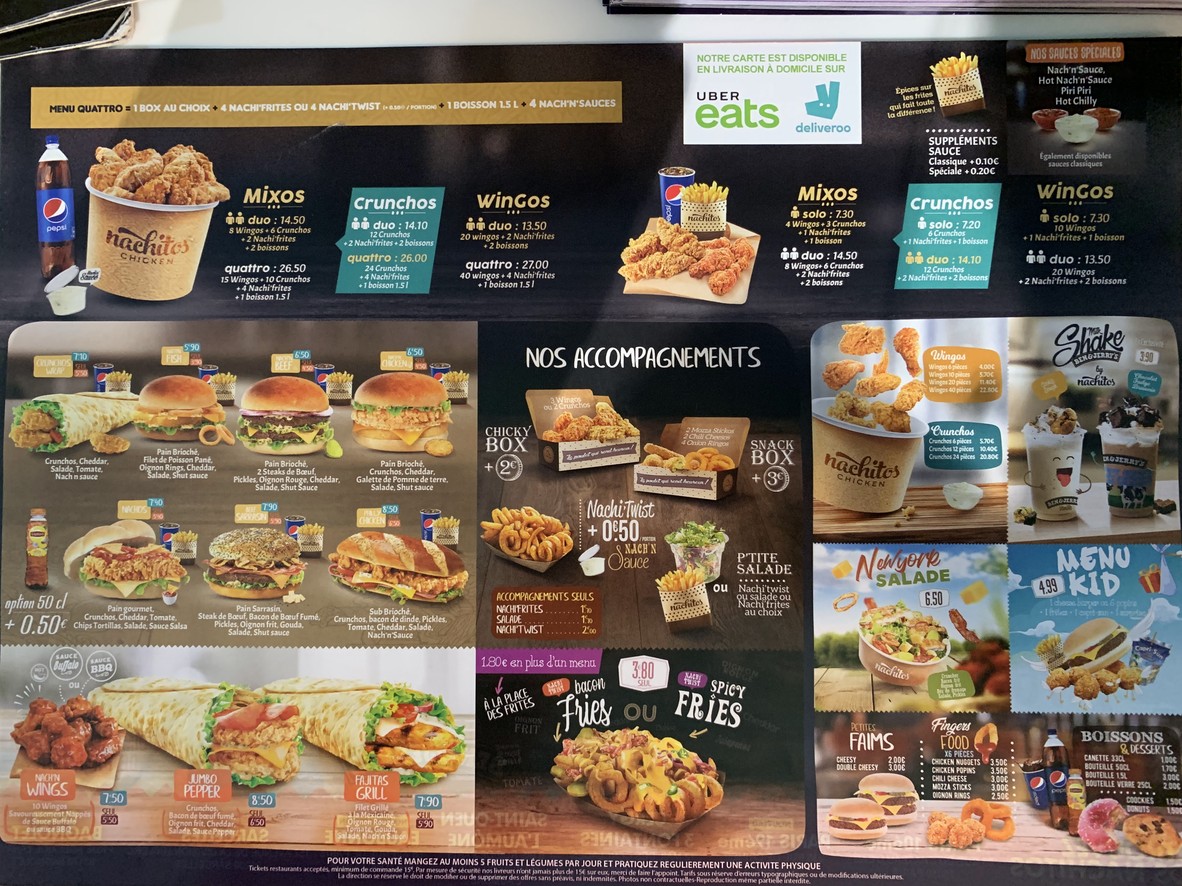 Nachitos menu 2