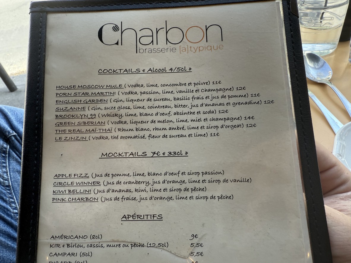 Café Charbon menu 3