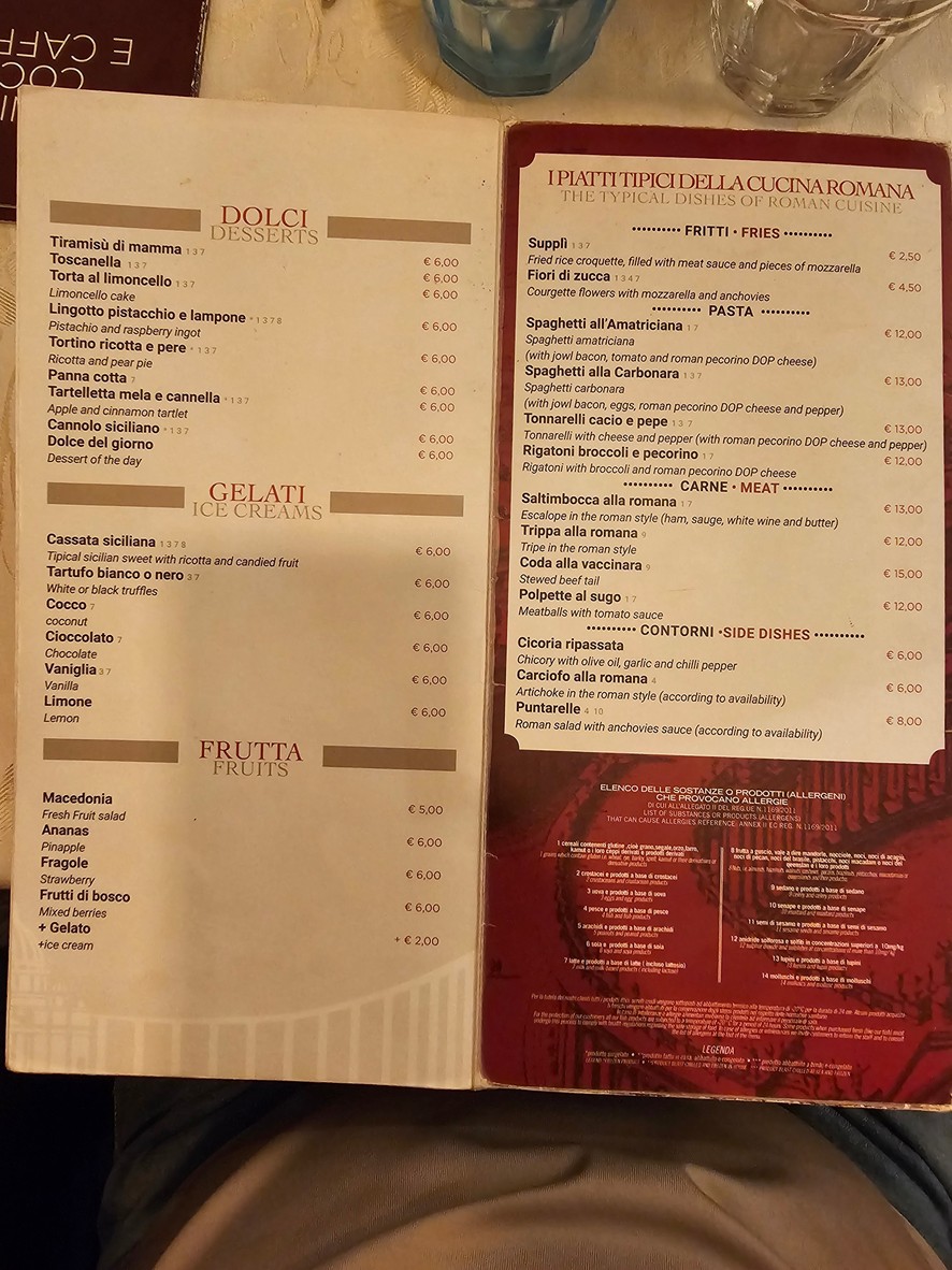 Restaurant "La Vittoria" menu 2