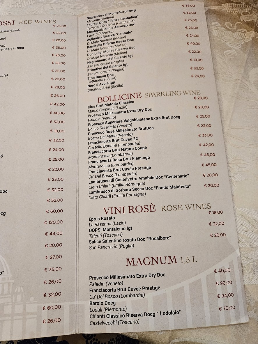 Restaurant "La Vittoria" menu 3