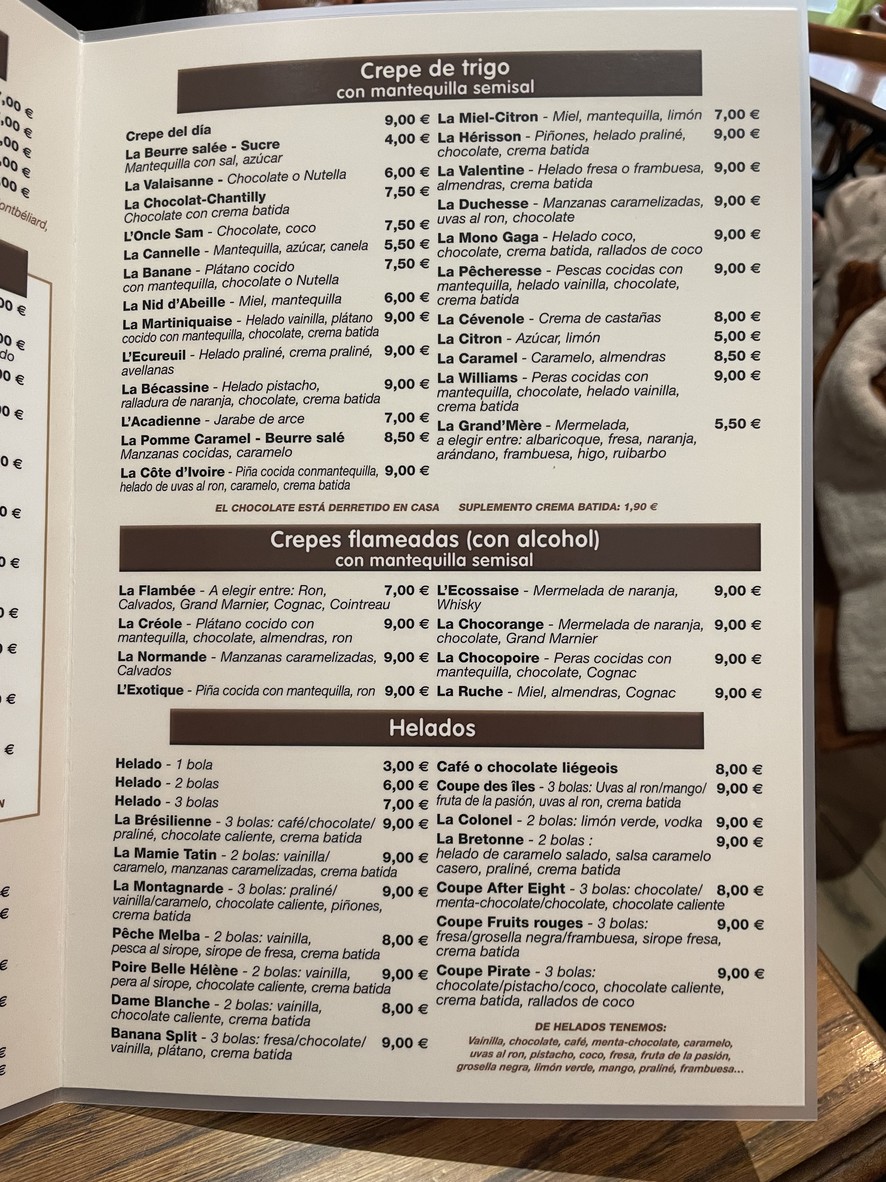 Le Pot O'Lait menu 3