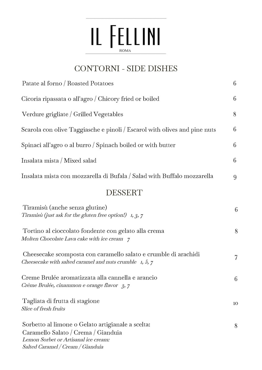 Ristorante Il Fellini menu 4