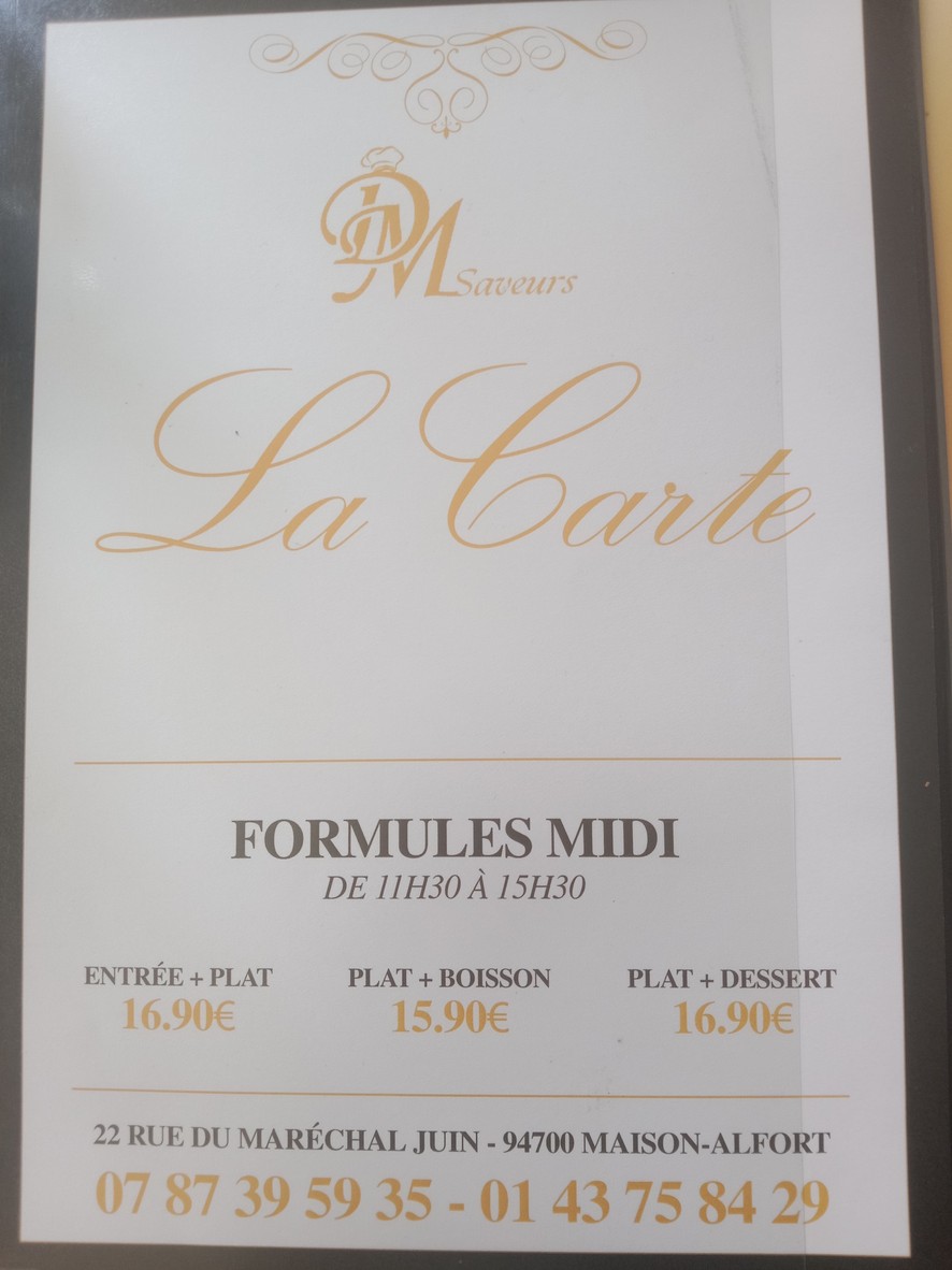 Le restaurant D&M2 chez Monoko menu 1