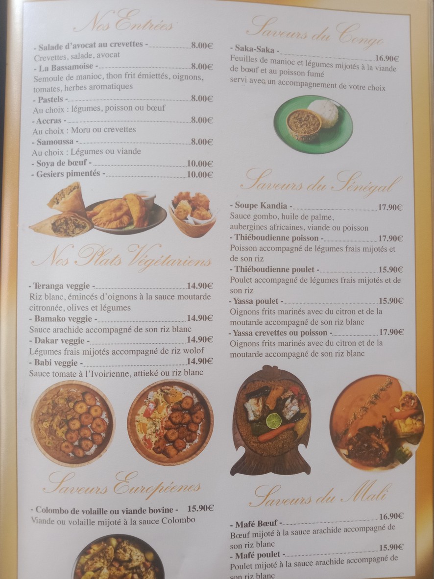 Le restaurant D&M2 chez Monoko menu 3