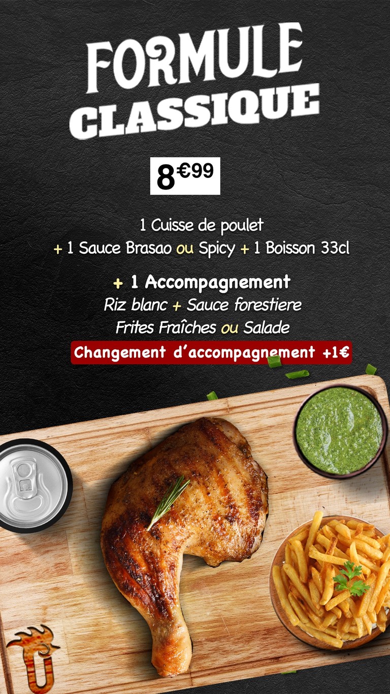 Brasao Nation- Restaurant poulet braisé Paris 12ème menu 2