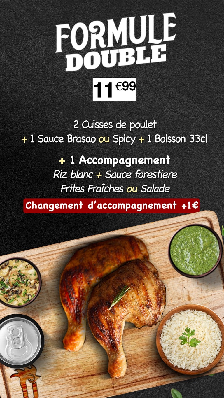 Brasao Nation- Restaurant poulet braisé Paris 12ème menu 3