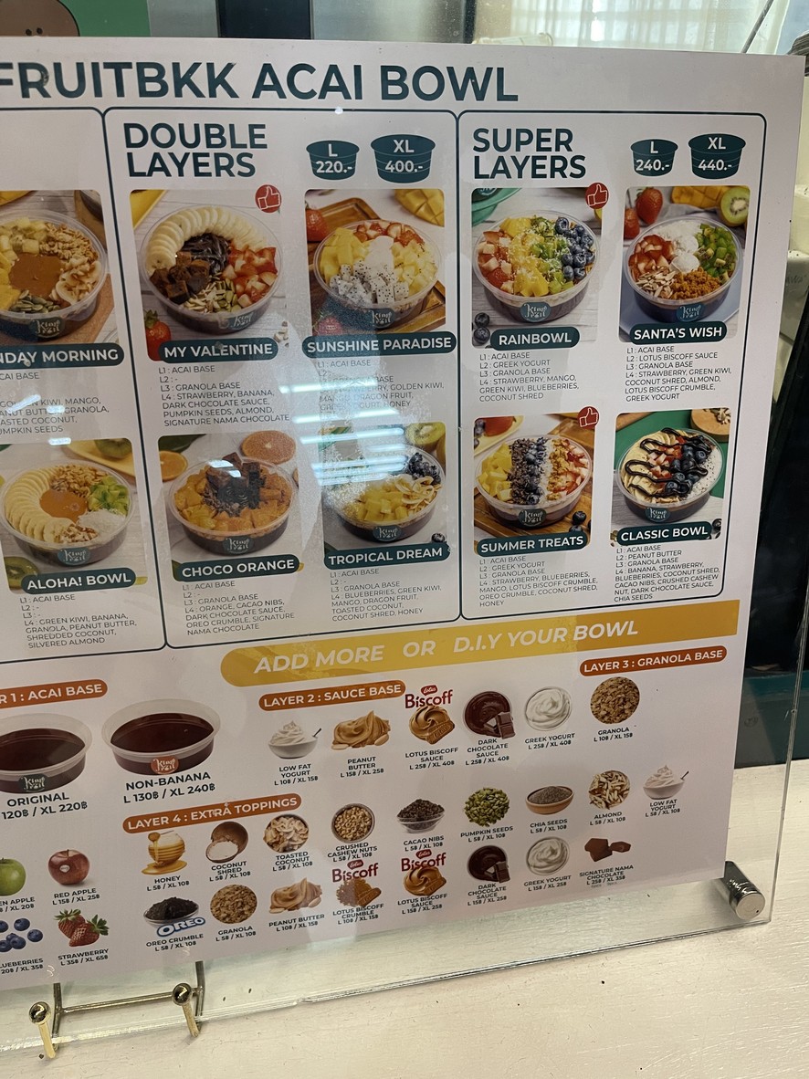KINGFRUITBKK : Acai Bowl 萨恩镇分店 menu 4
