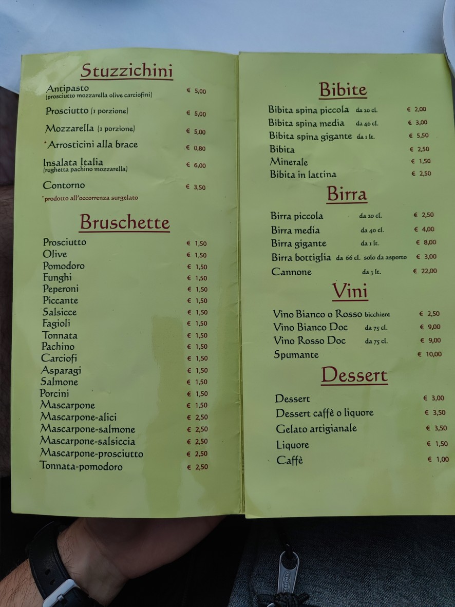 Pizzeria Gallo Rosso menu 1