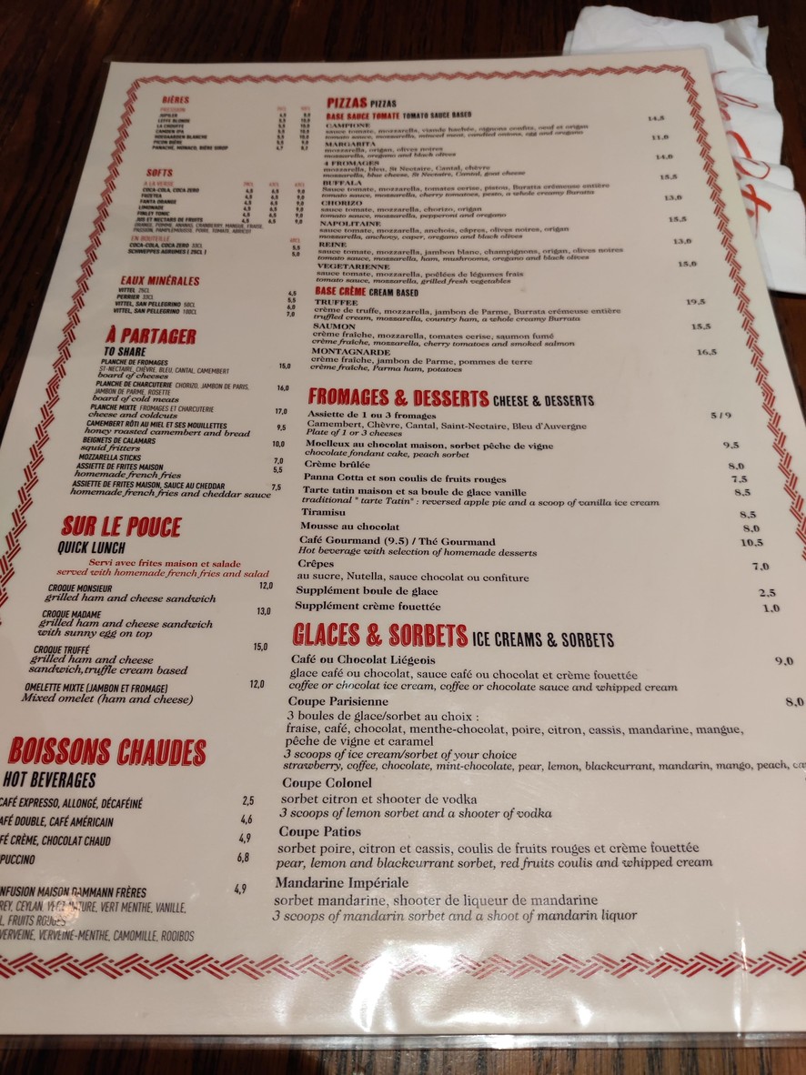 Les Patios menu 2
