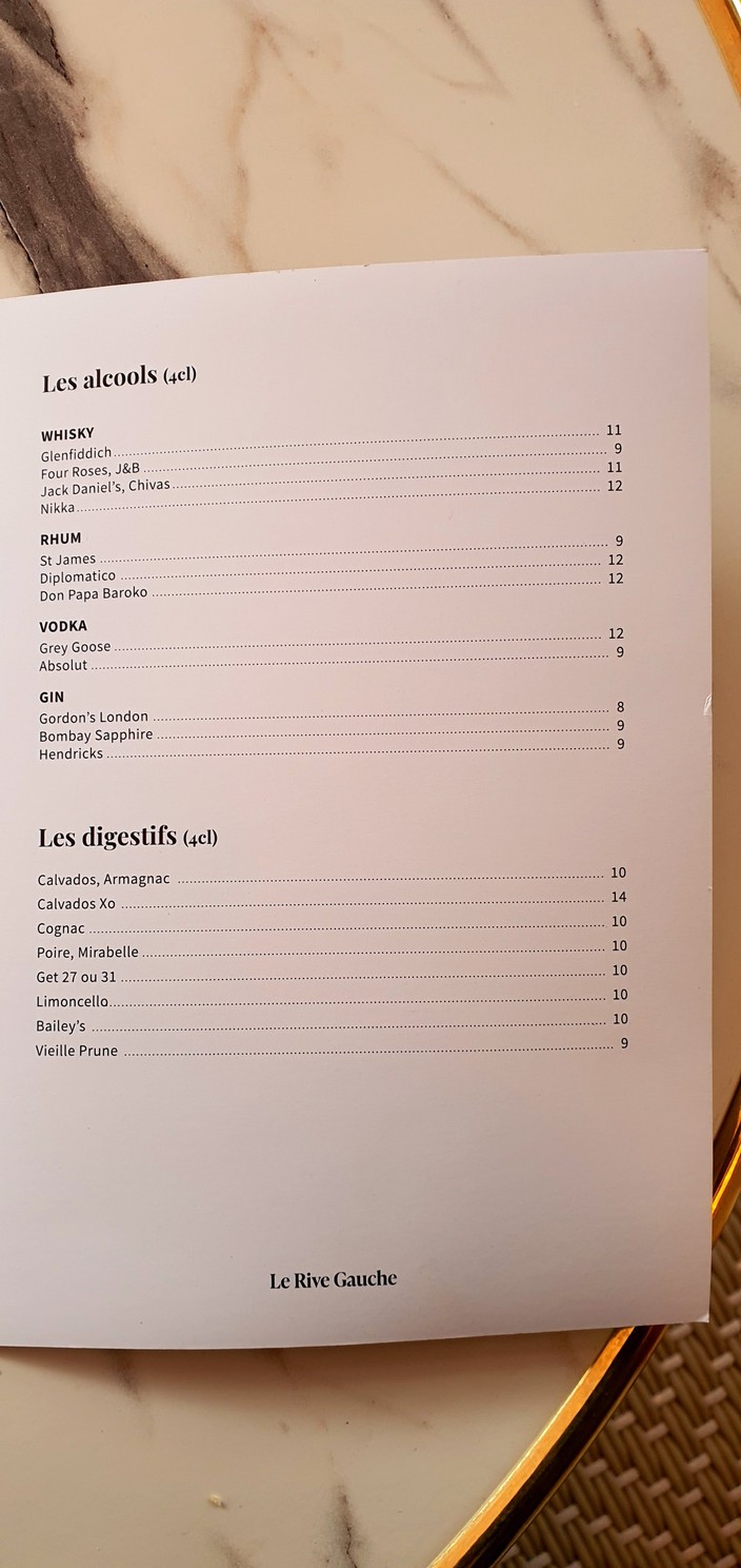 Le Rive Gauche menu 6