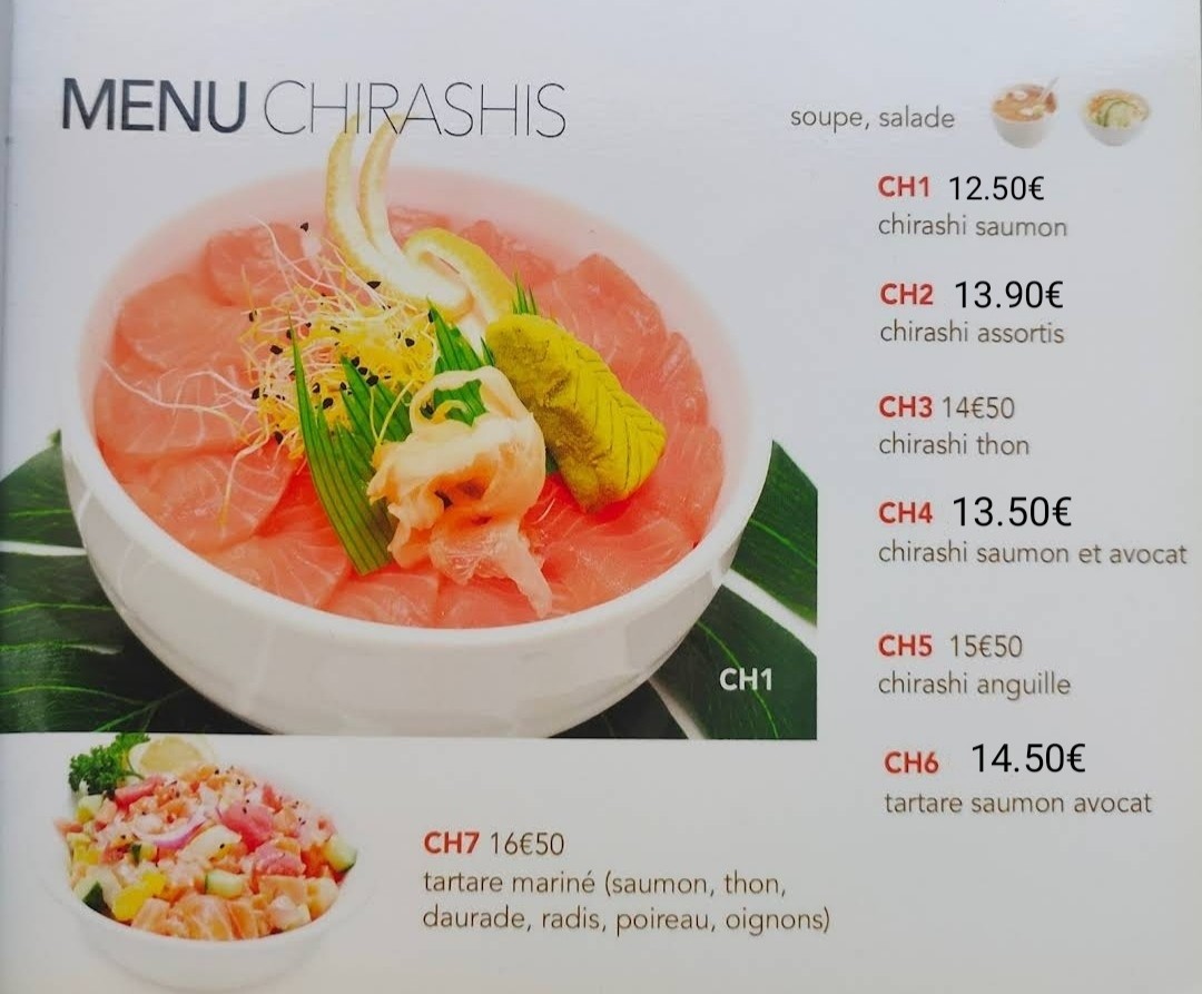 sushi HIRO restaurant japonais menu 7