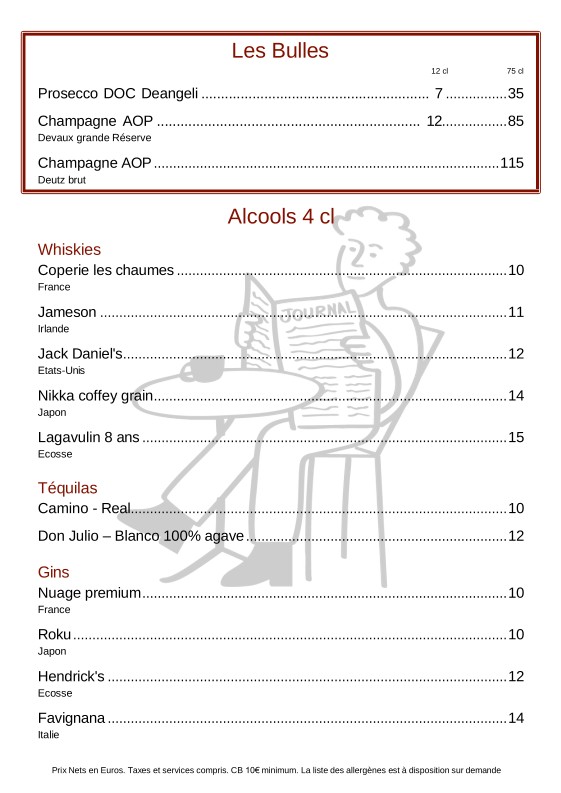BISTROT XVI - RESTAURANT CAFÉ menu 4