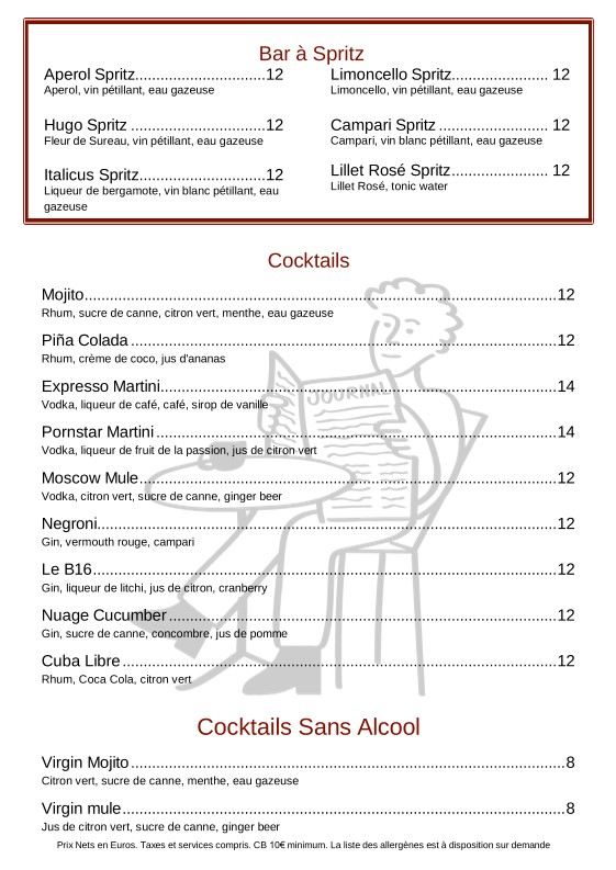 BISTROT XVI - RESTAURANT CAFÉ menu 6