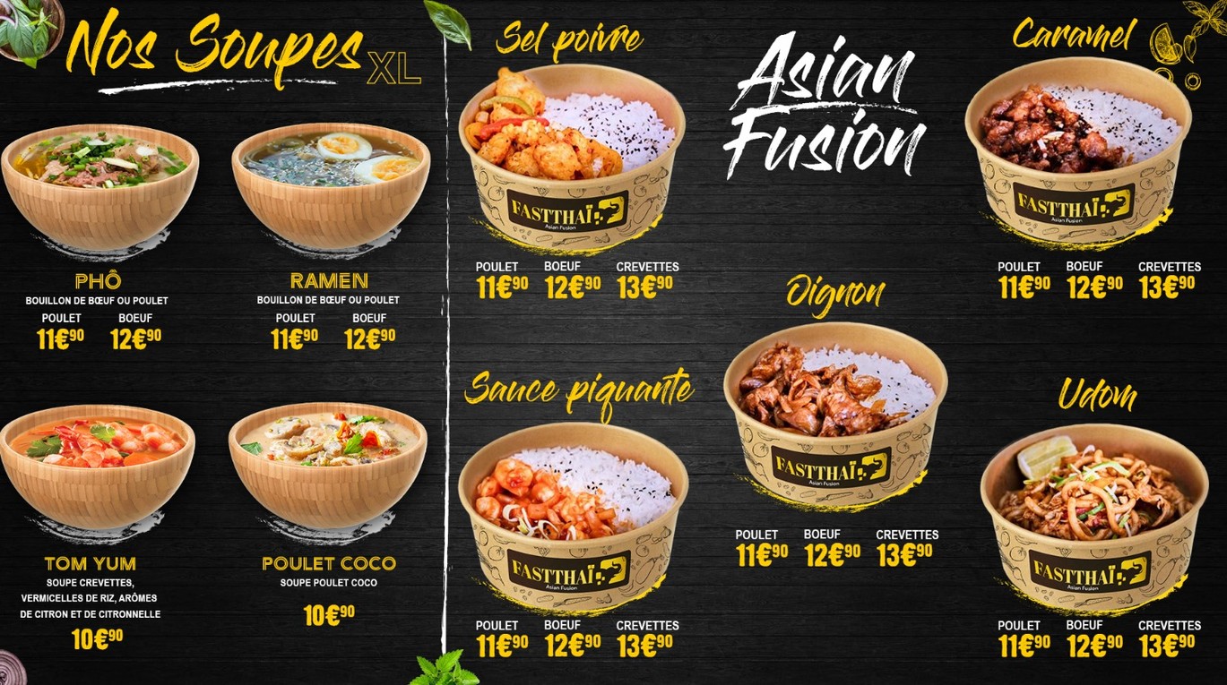 Fast Thaï menu 3