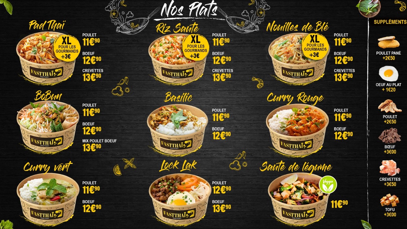 Fast Thaï menu 4