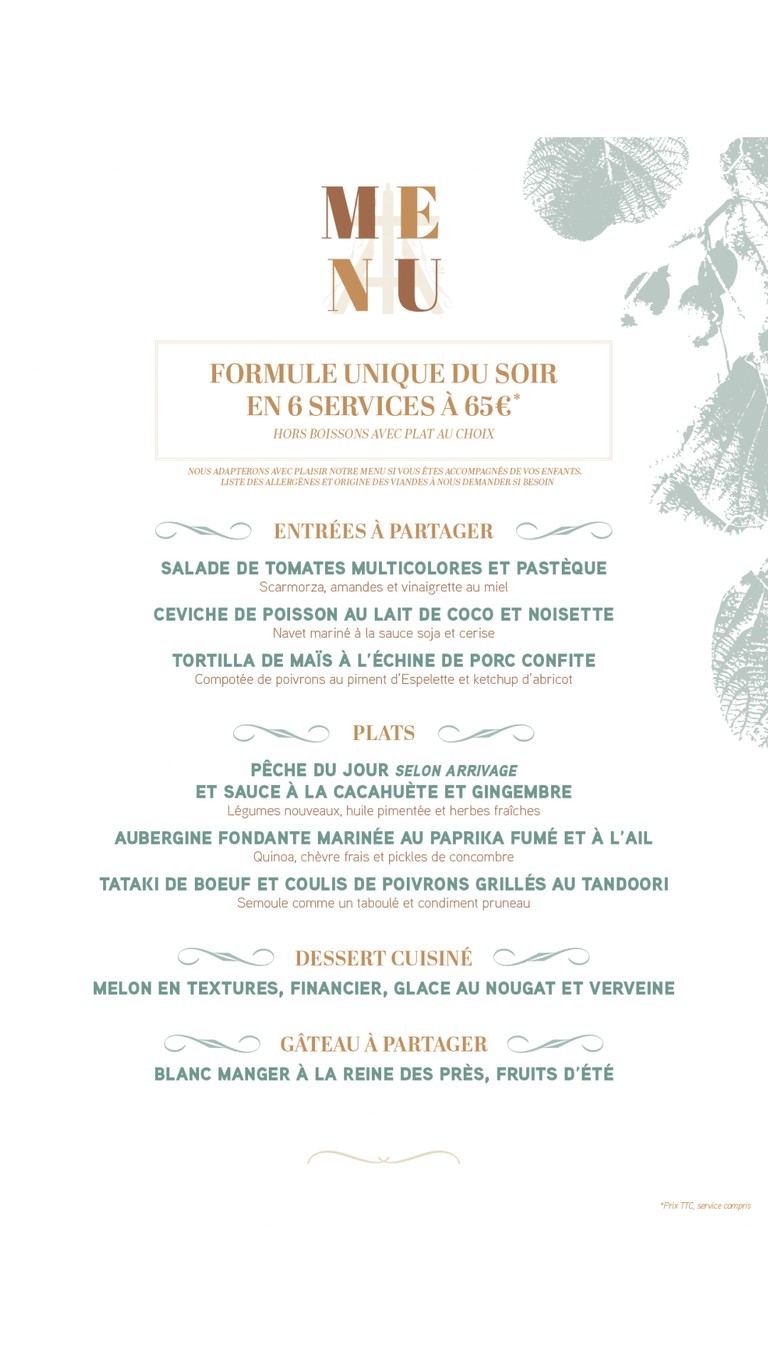 À Table ! menu 2