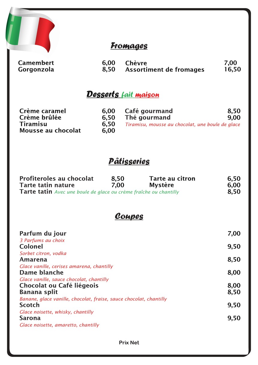 Restaurant Pizzeria PALERMO menu 6